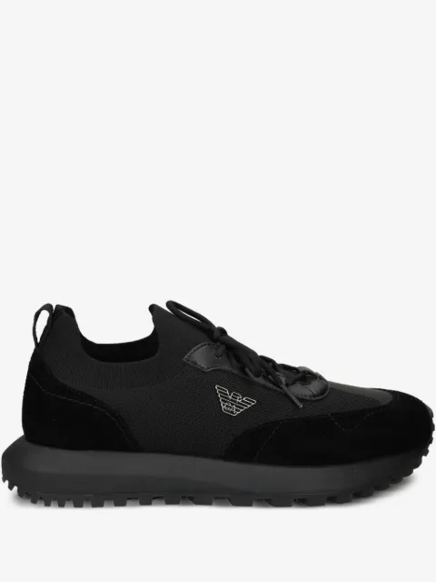 Emporio Armani logo-detail knit sneakers