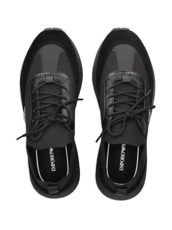 Emporio Armani ニットスニーカー | ブラック | FARFETCH JP