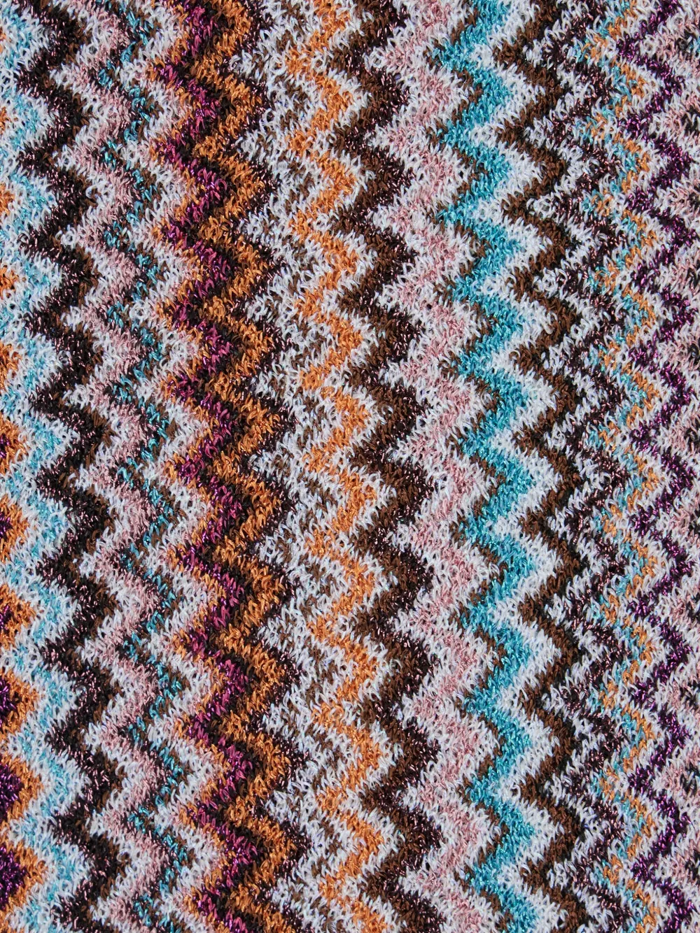 Missoni zigzag-pattern fringed scarf - Rood