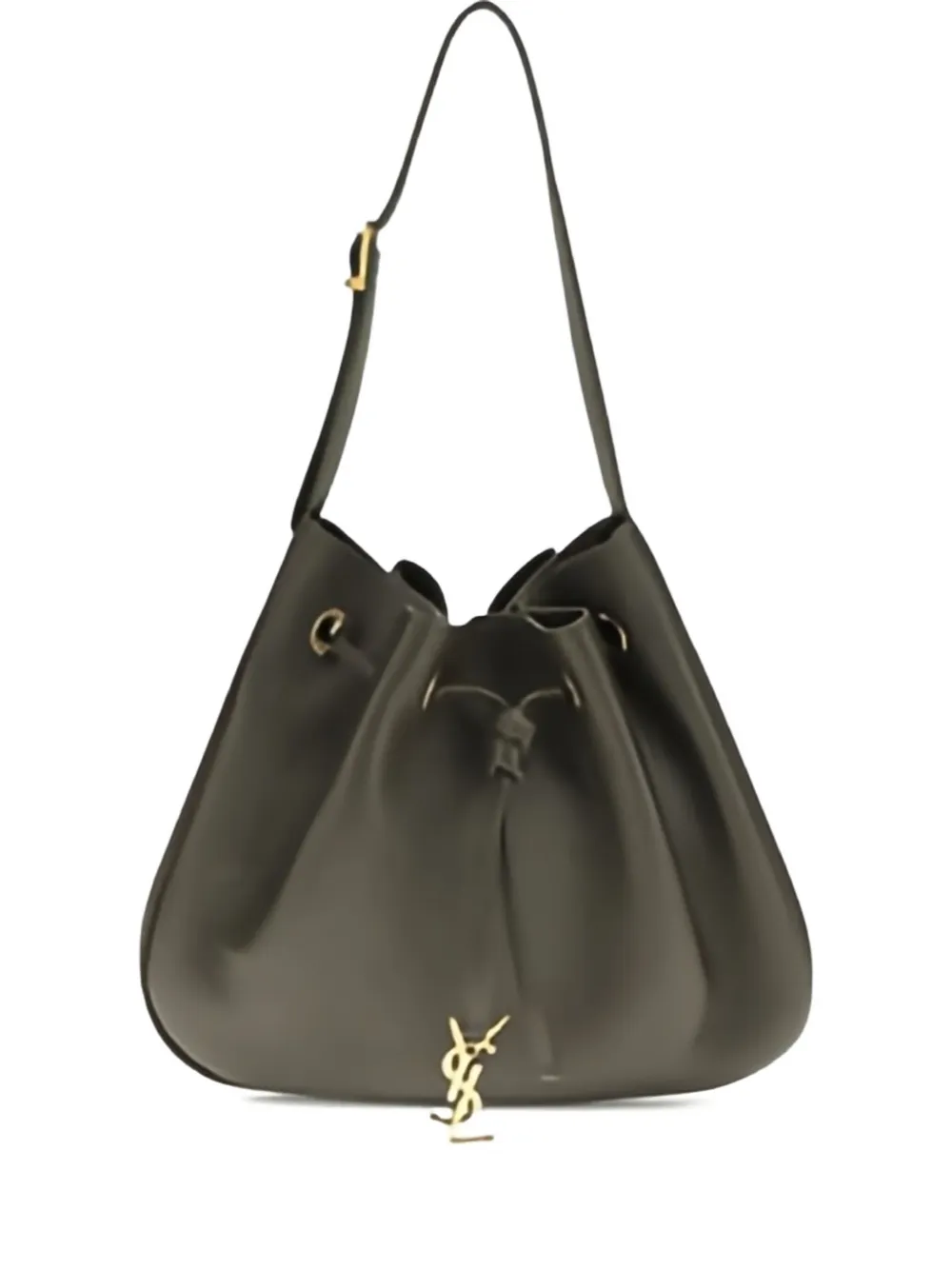 Saint Laurent Schoudertas met trekkoord Zwart