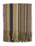 Missoni zigzag-pattern fringed scarf - Black