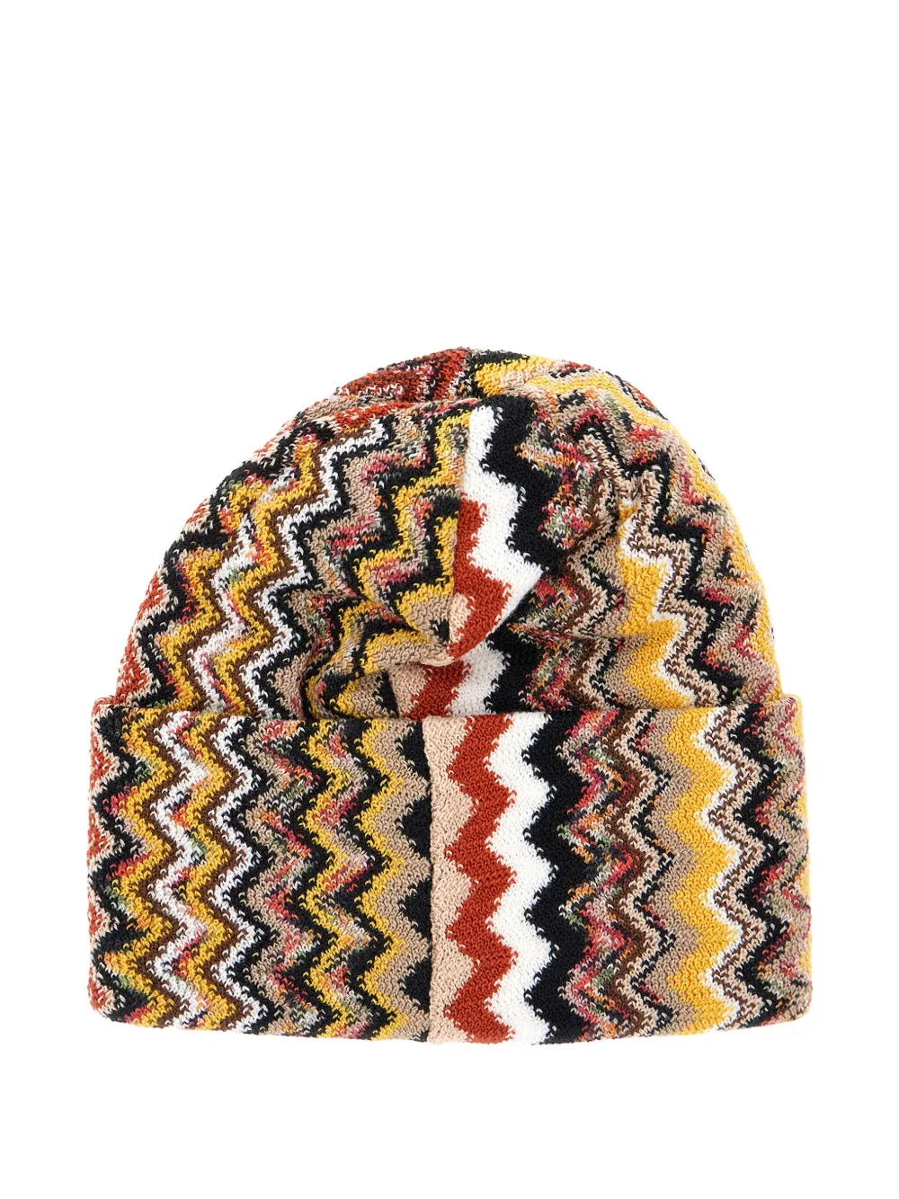 zigzag knitted beanie