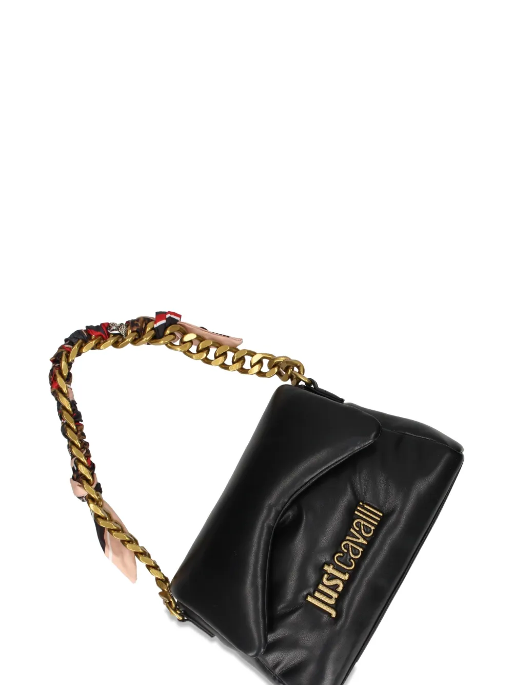 Just Cavalli Padded Chain-strap Shoulder Bag In Black