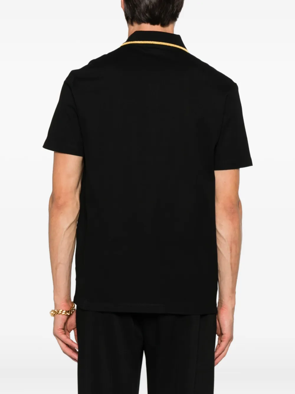 Versace medusa emblem polo shirt Zwart