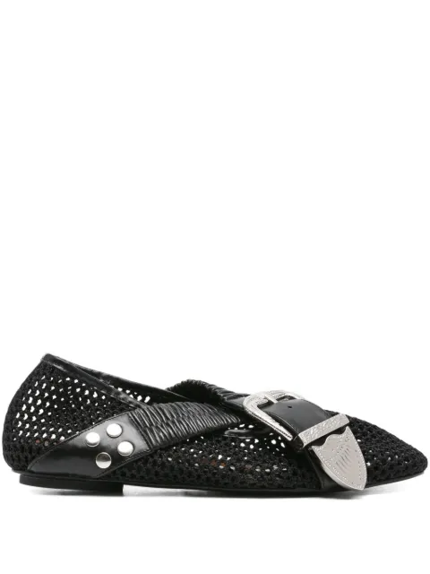 Toga Pulla buckle-detail mesh-detail flats
