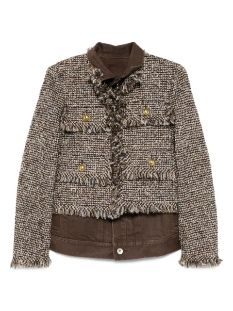 sacai layered twill jacket
