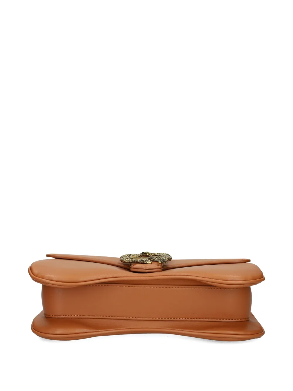 Just Cavalli Snake-buckle Shoulder Bag In Orange