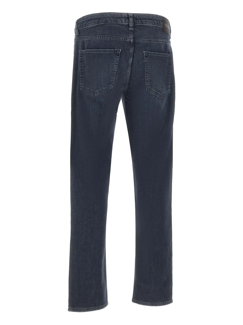 BOSS Regular-fit jeans met logopatch en vijf zakken Blauw