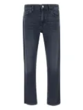BOSS five-pocket logo-patch jeans - Blue