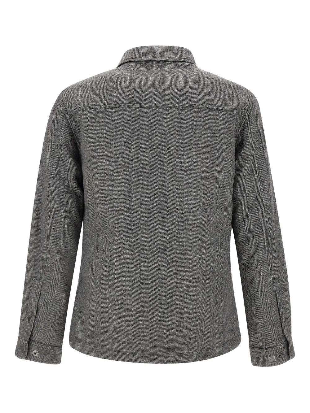 Woolrich Jack met visgraatpatroon en borstzak Grijs