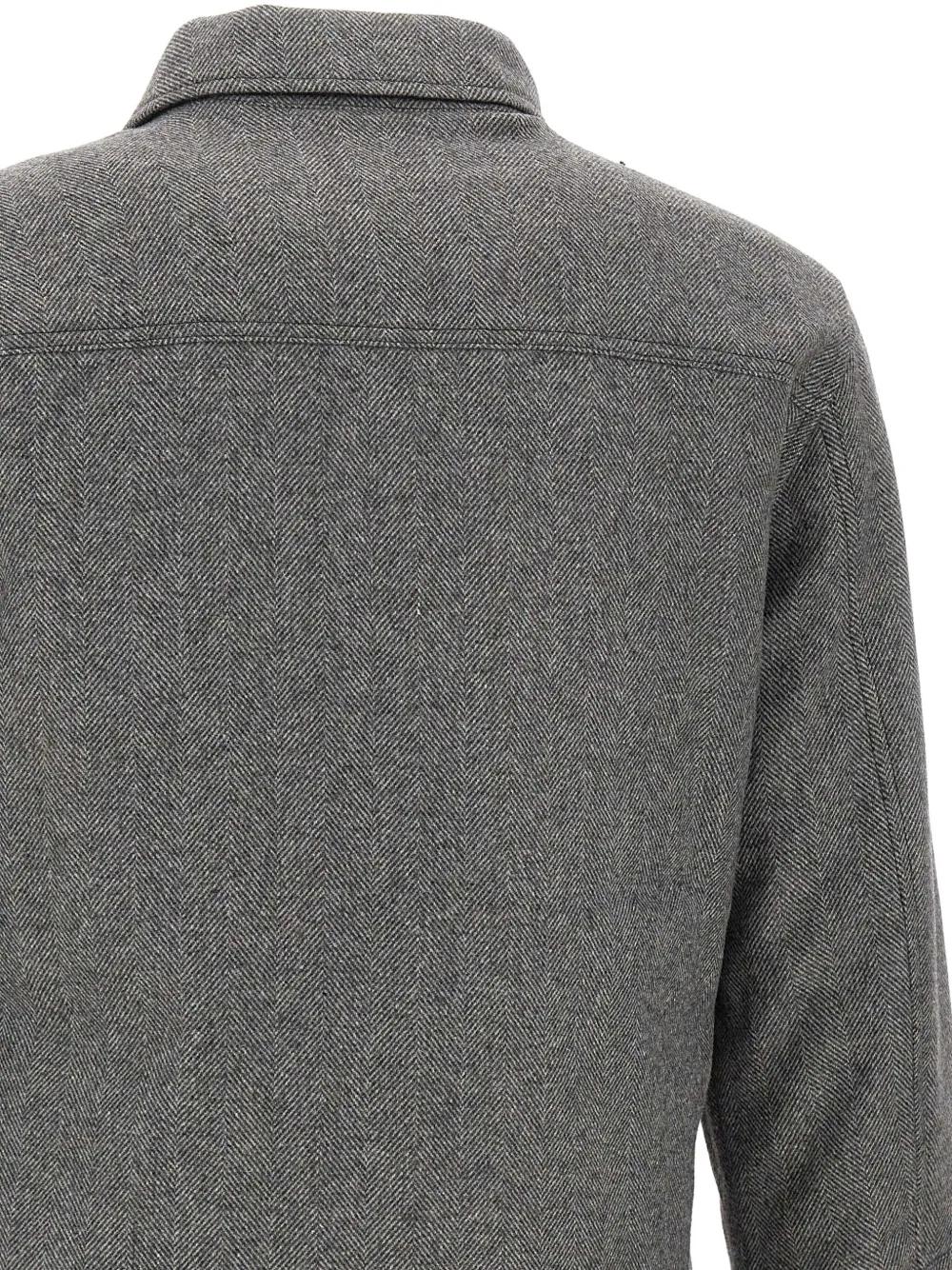 Woolrich Jack met visgraatpatroon en borstzak Grijs