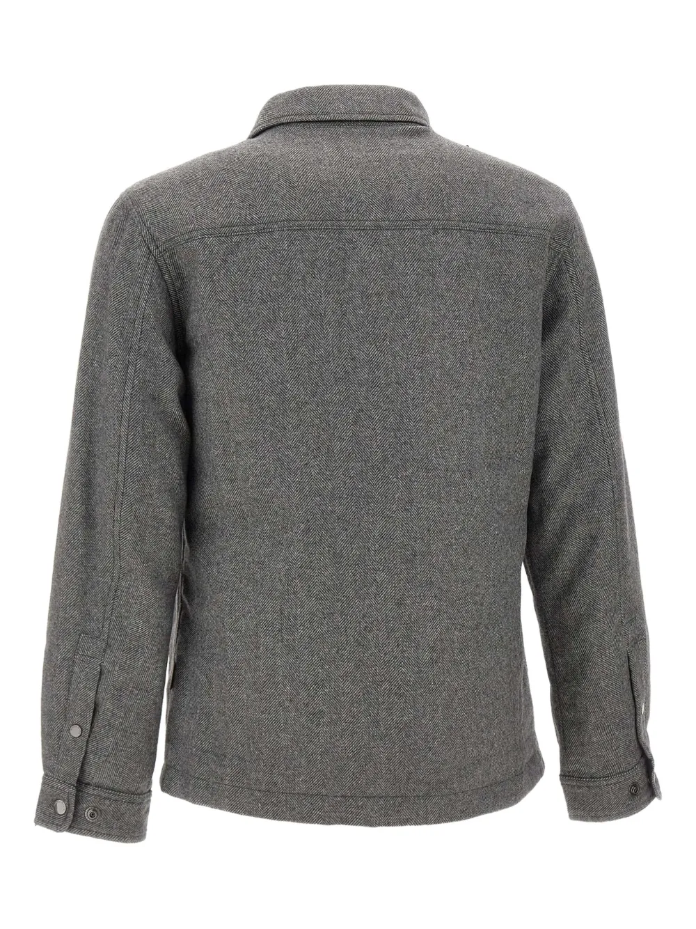 Woolrich Jack met visgraatpatroon en borstzak Grijs