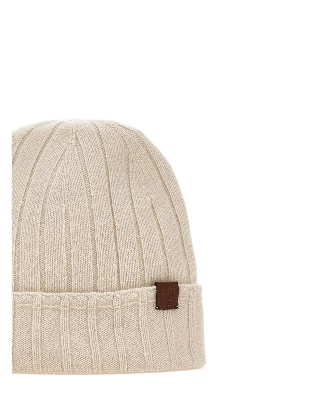 Eleventy Geribbelde kasjmier muts Beige