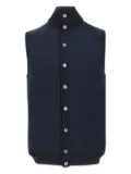 Filippo De Laurentiis houndstooth button wool vest - Blue