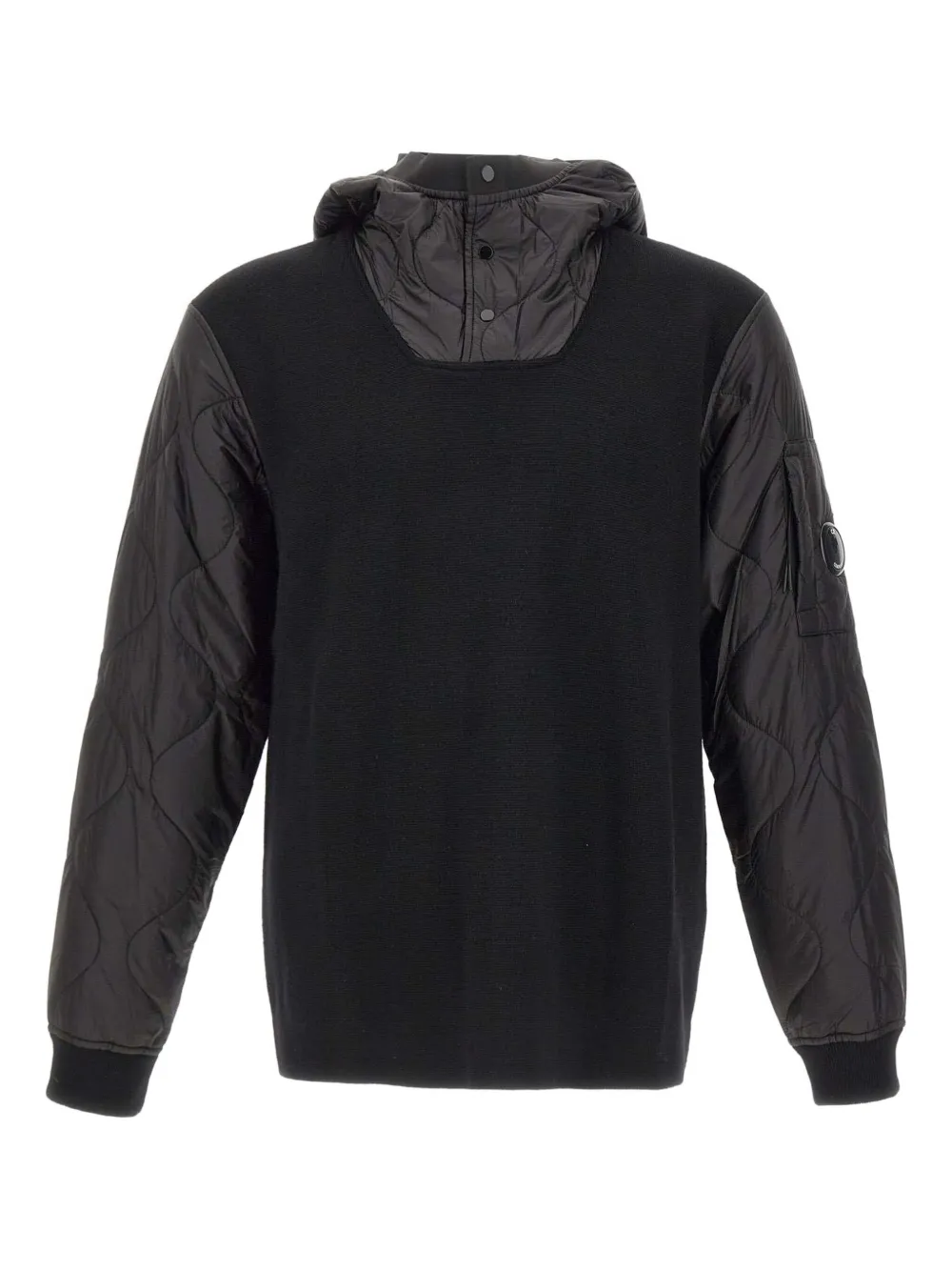 C.P. Company Gewatteerde hoodie Zwart