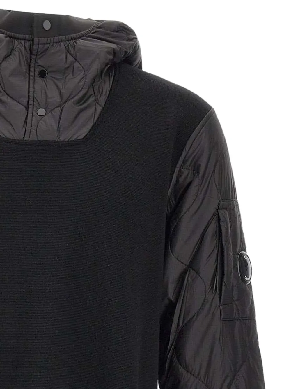 C.P. Company Gewatteerde hoodie Zwart