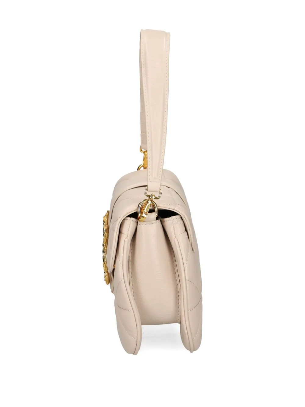 Just Cavalli Quilted Snakeskin-detail Cross Body Bag In Neutral