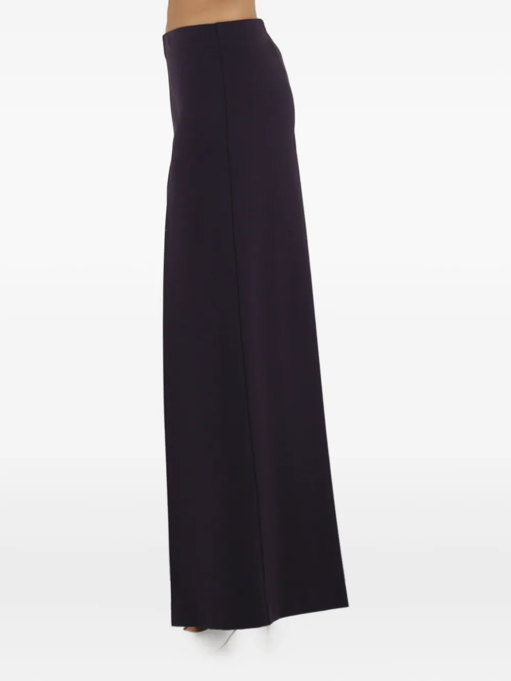 MeimeiJ Broek met wijde pijpen en platte voorkant Zwart