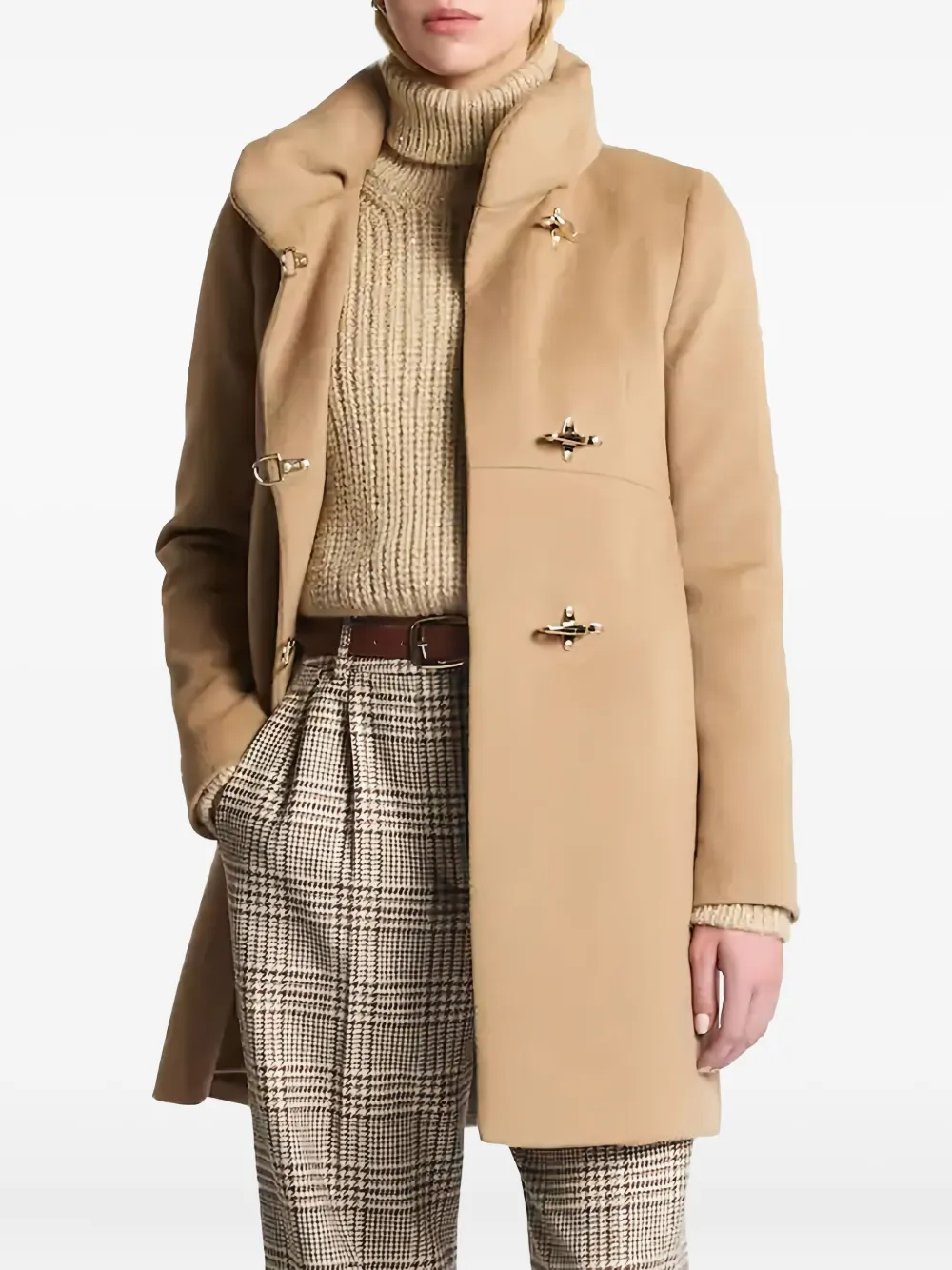 Fay high-neck toggle-fastening coat | Single Breasted Coats | Image 2