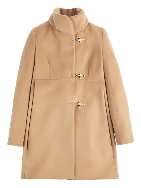 Fay high-neck toggle-fastening coat