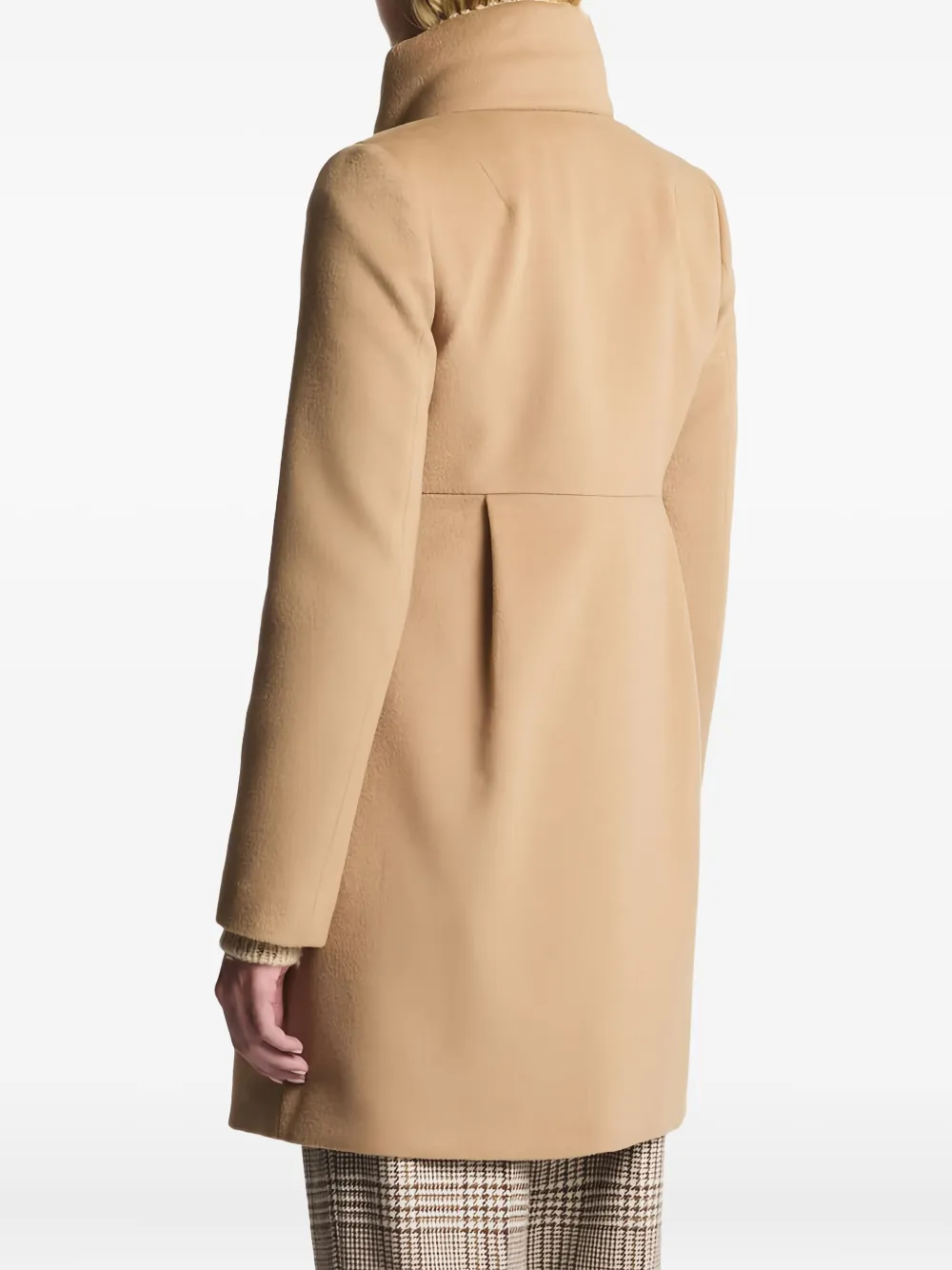 Fay Romantic Coat In Melange Wool Cloth In Neutral