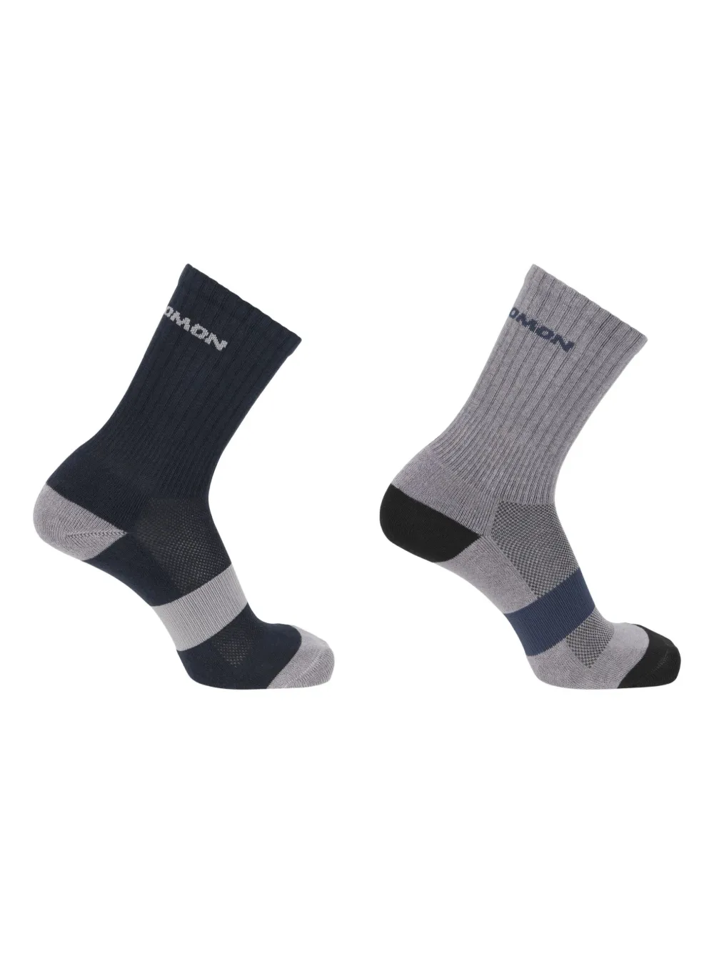 Salomon Calzini Evasion Crew con inserti in rete (2 paia) - Nero