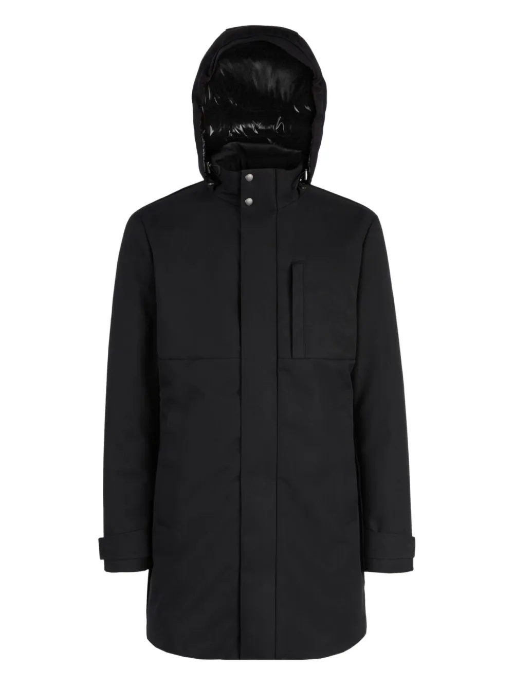 Geox hooded panelled jacket | Black | Image 1