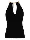Elisabetta Franchi chain-detail halterneck top - Black