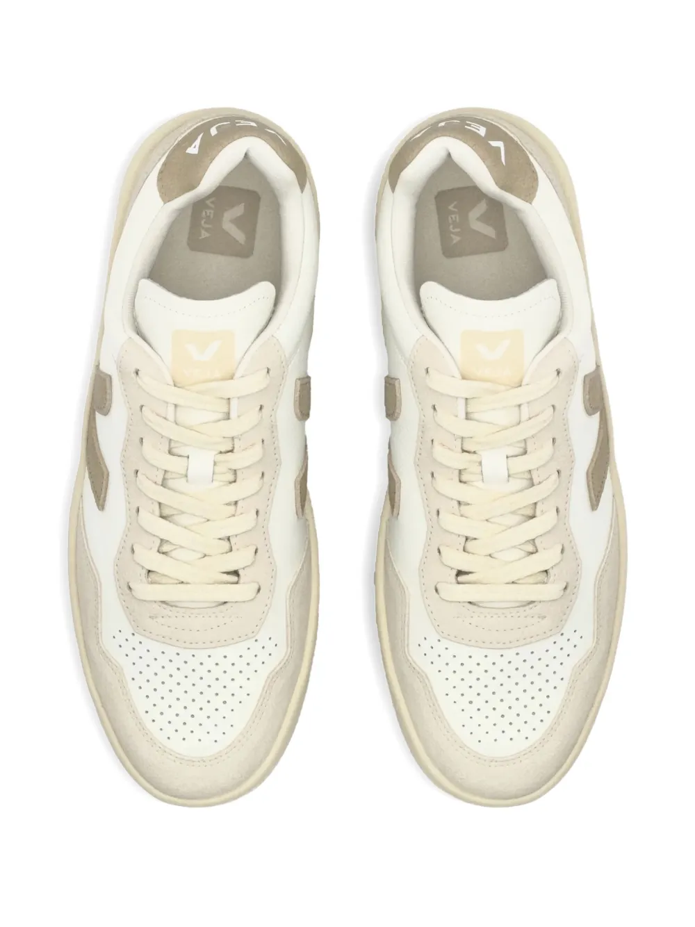 VEJA leather suede trainers White