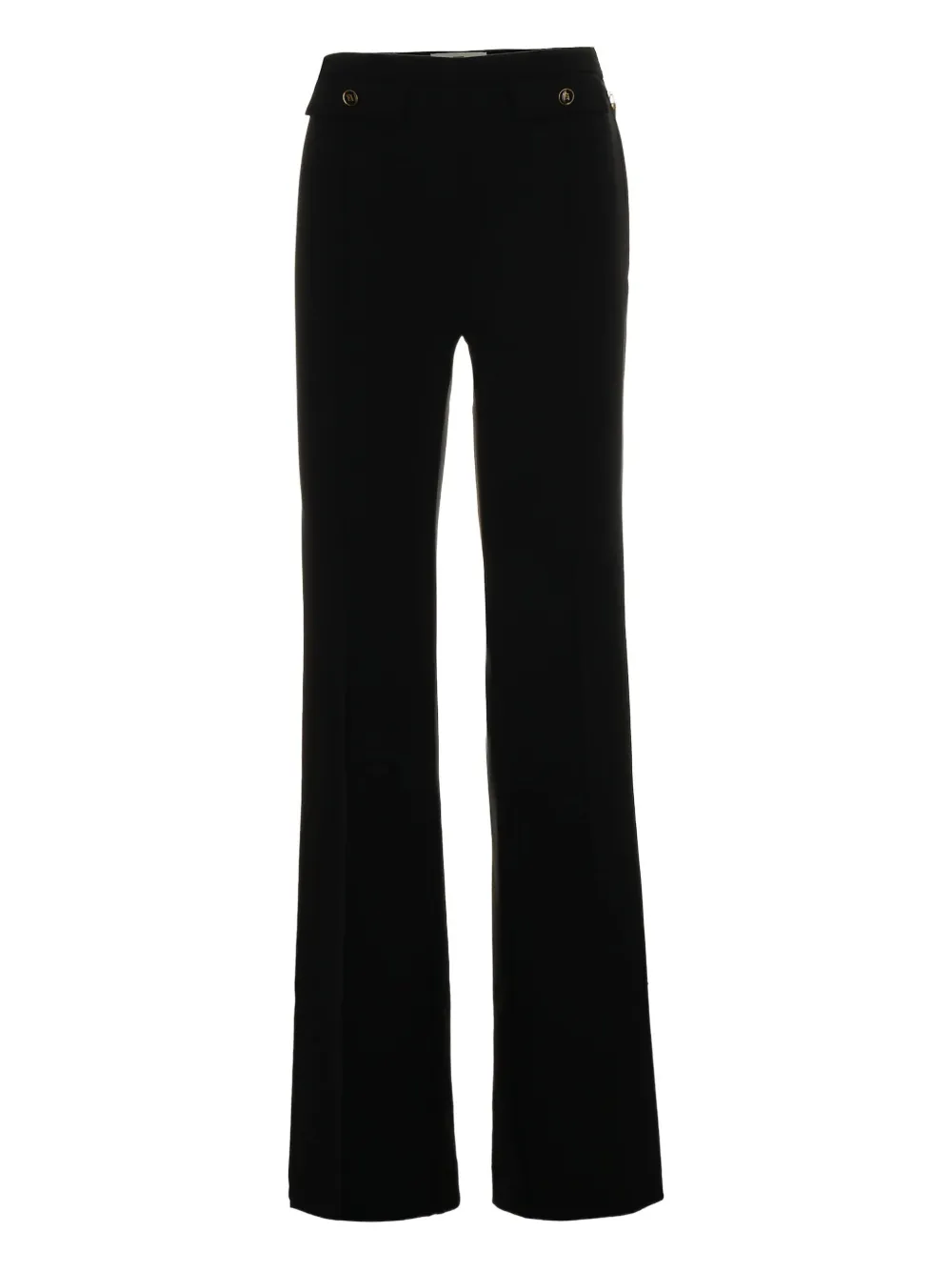 Elisabetta Franchi logo-button trousers - Zwart