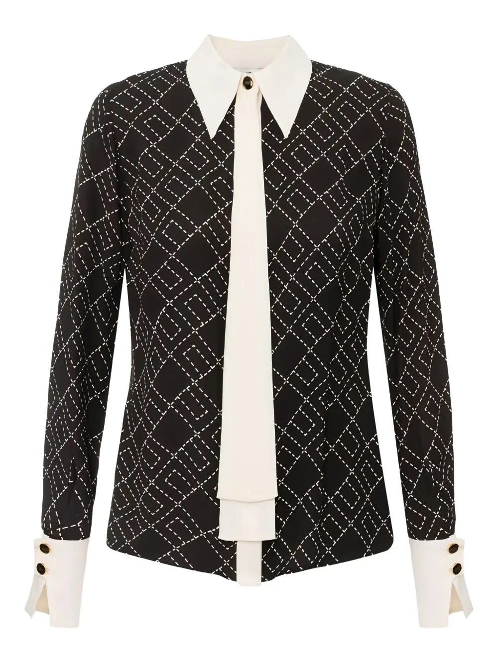 Elisabetta Franchi camisa con logo estampado | negro | Image 1