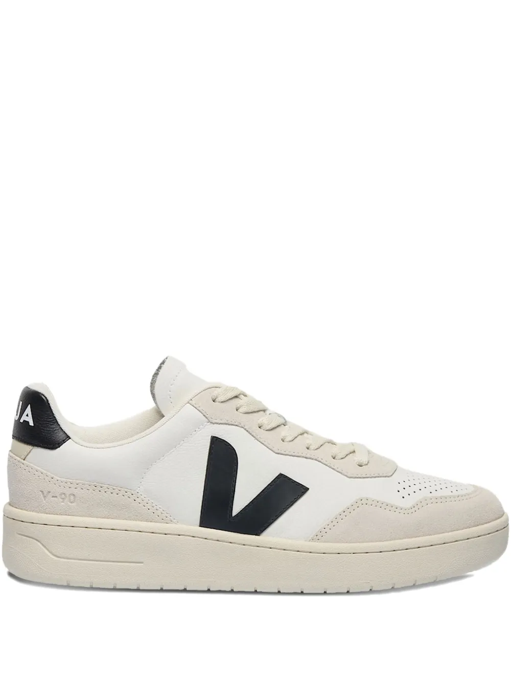 VEJA V-logo leather trainers White