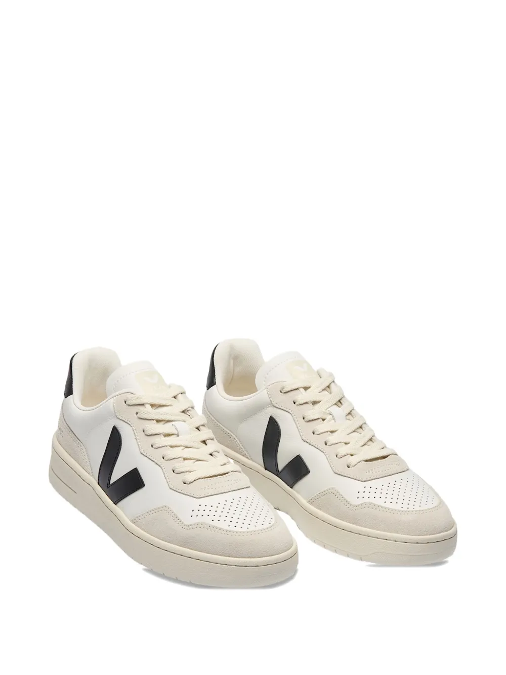 VEJA V-logo leather trainers White
