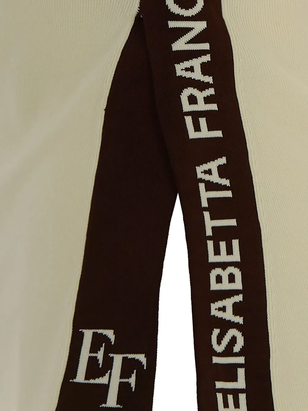 Elisabetta Franchi Sweater With Shiny Bands In White
