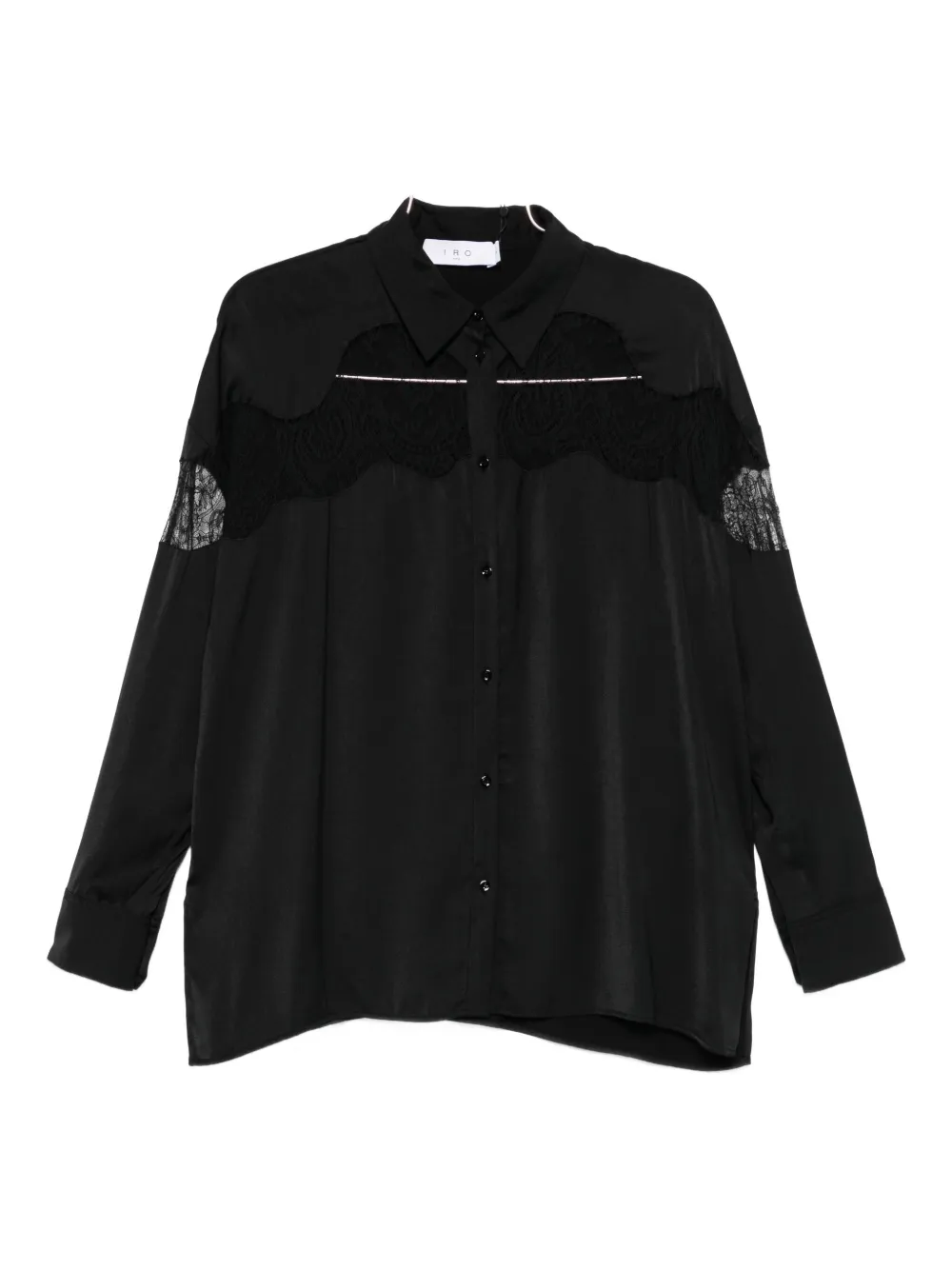 Iro Lace-insert Shirt In Black