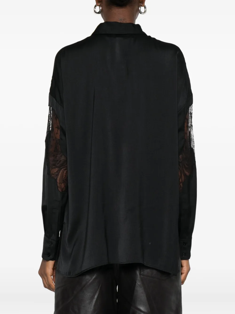 IRO Blouse met kant Zwart
