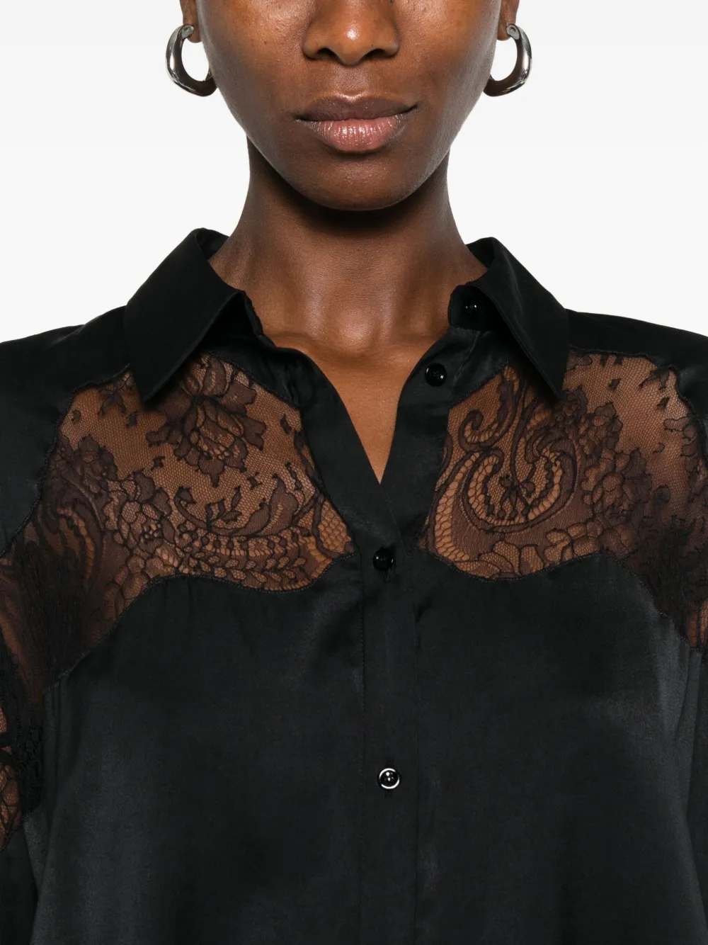 IRO Blouse met kant Zwart