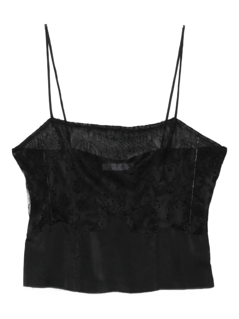 IRO Tanktop met kant Zwart