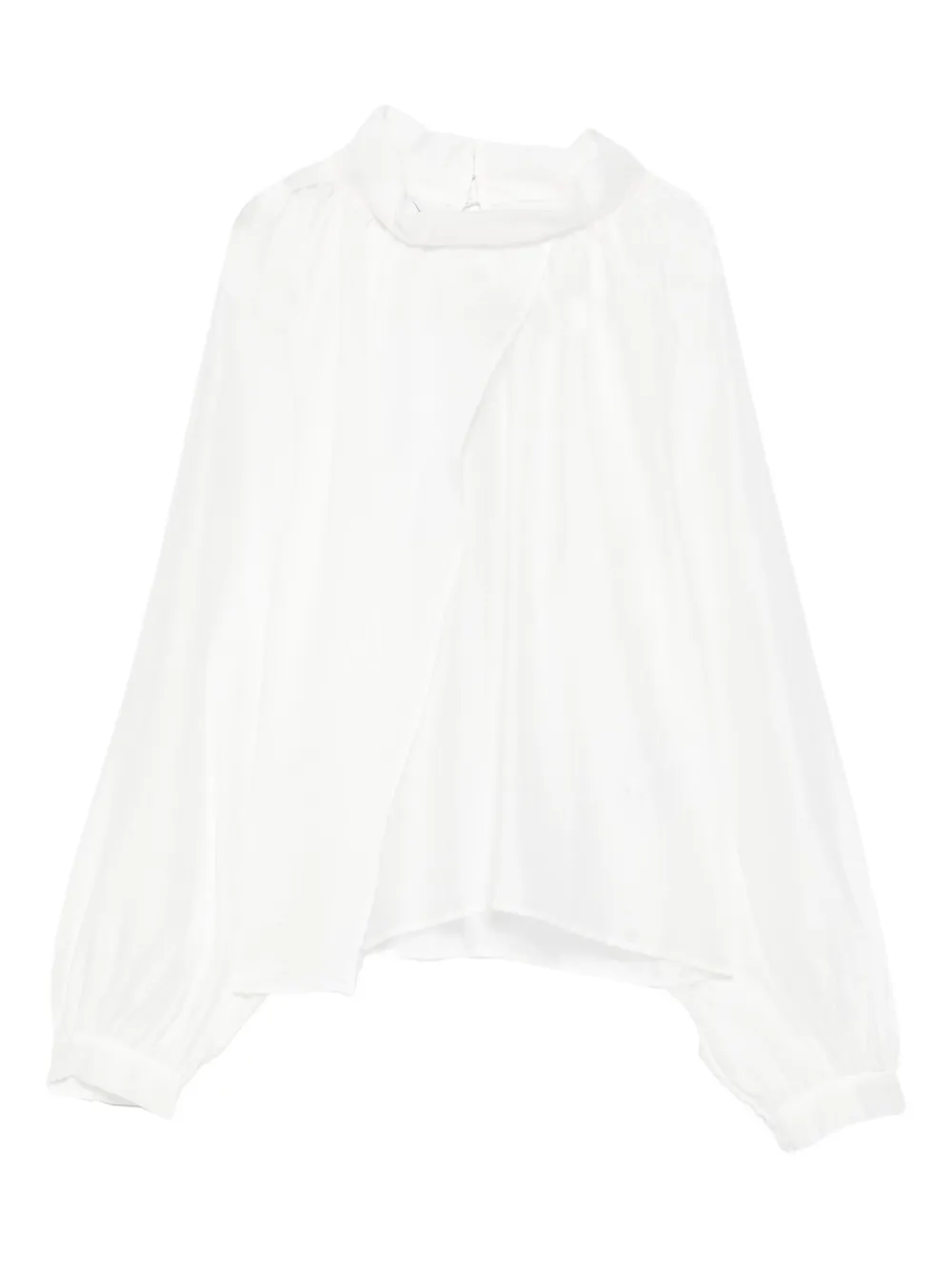 IRO mock-neck balloon-sleeve blouse Wit