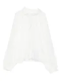 IRO mock-neck balloon-sleeve blouse - White