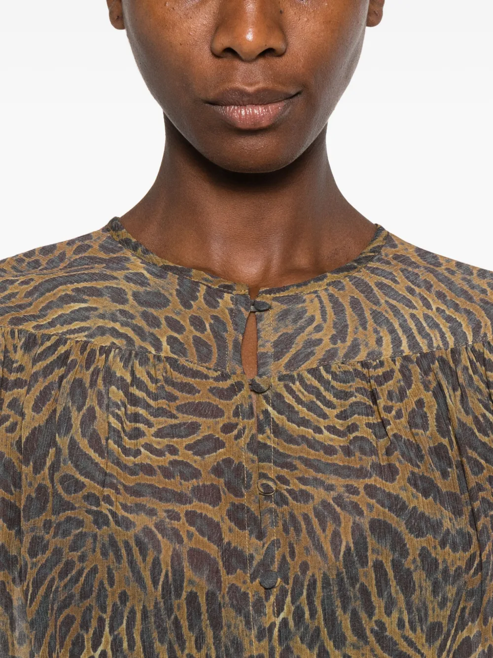 IRO animal-pattern blouse Bruin