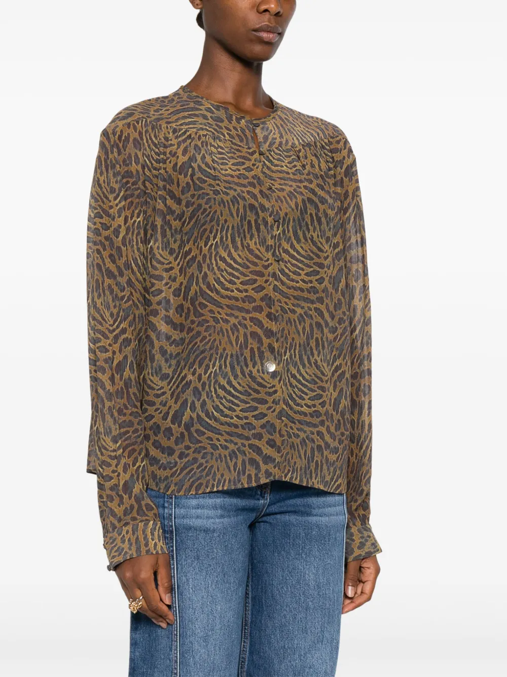 IRO animal-pattern blouse Bruin