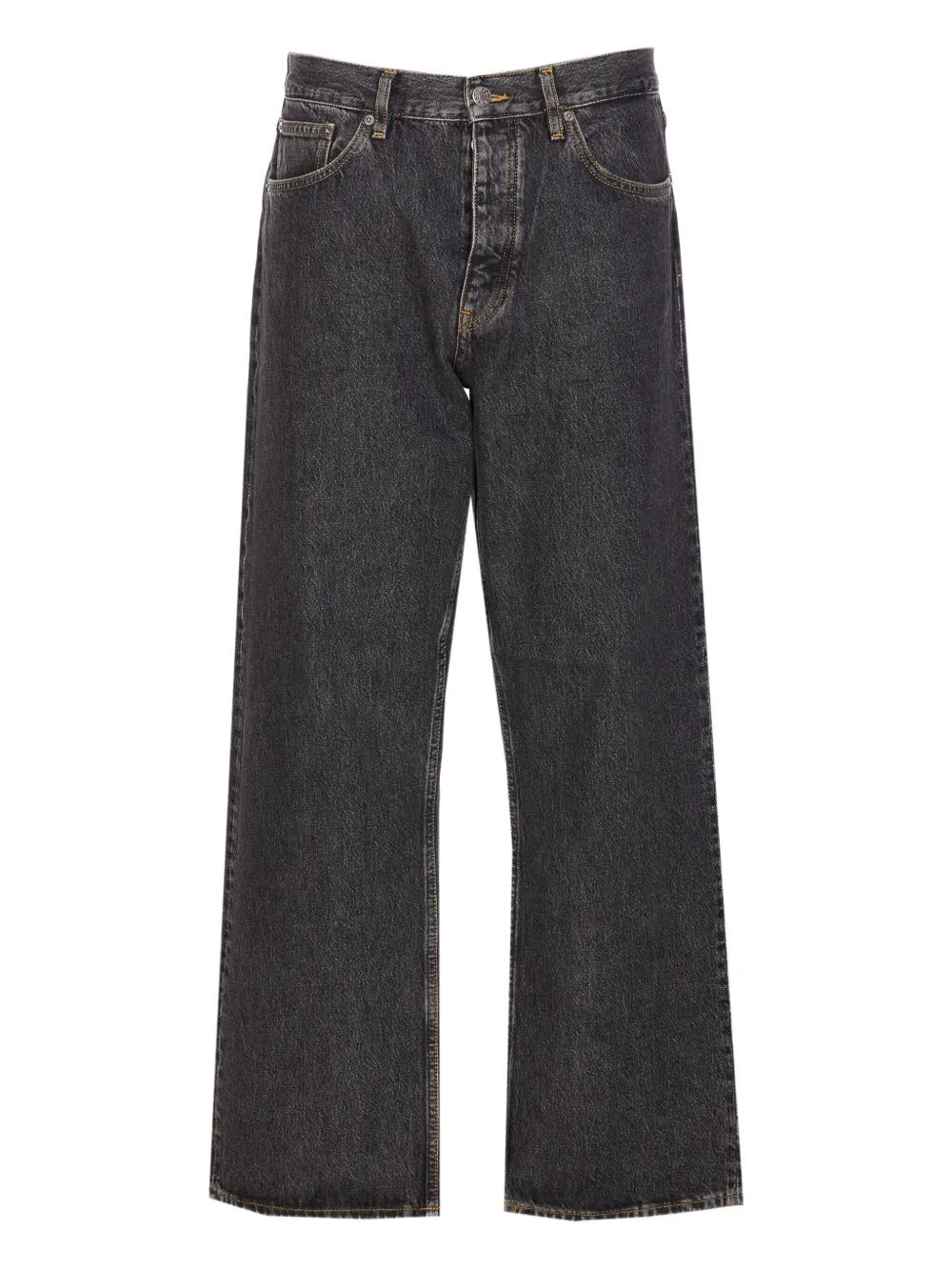 five-pocket patch-logo jeans