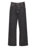 Sunflower five-pocket patch-logo jeans - Black
