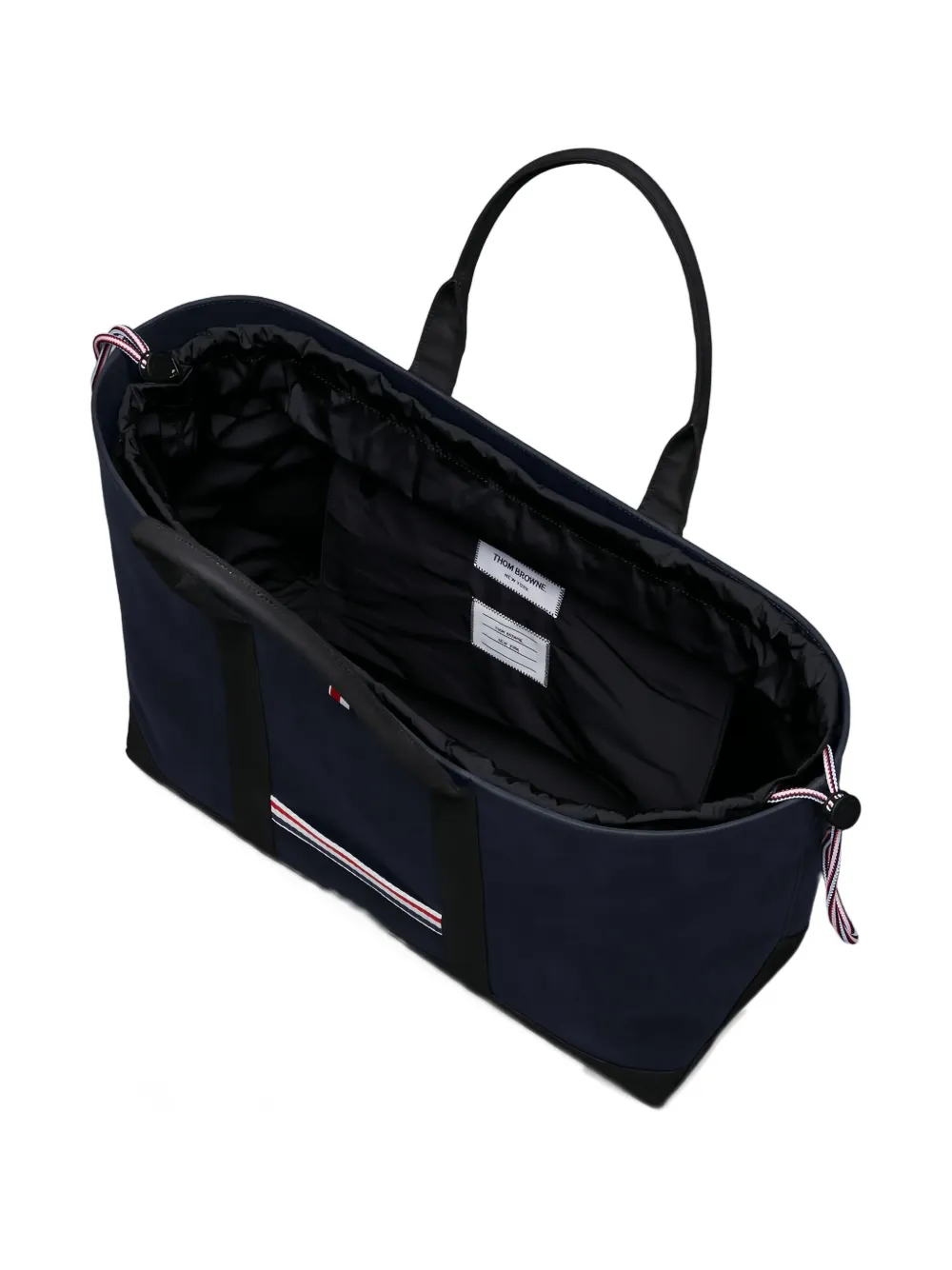 Thom Browne Kids Shopper met streepdetail Blauw