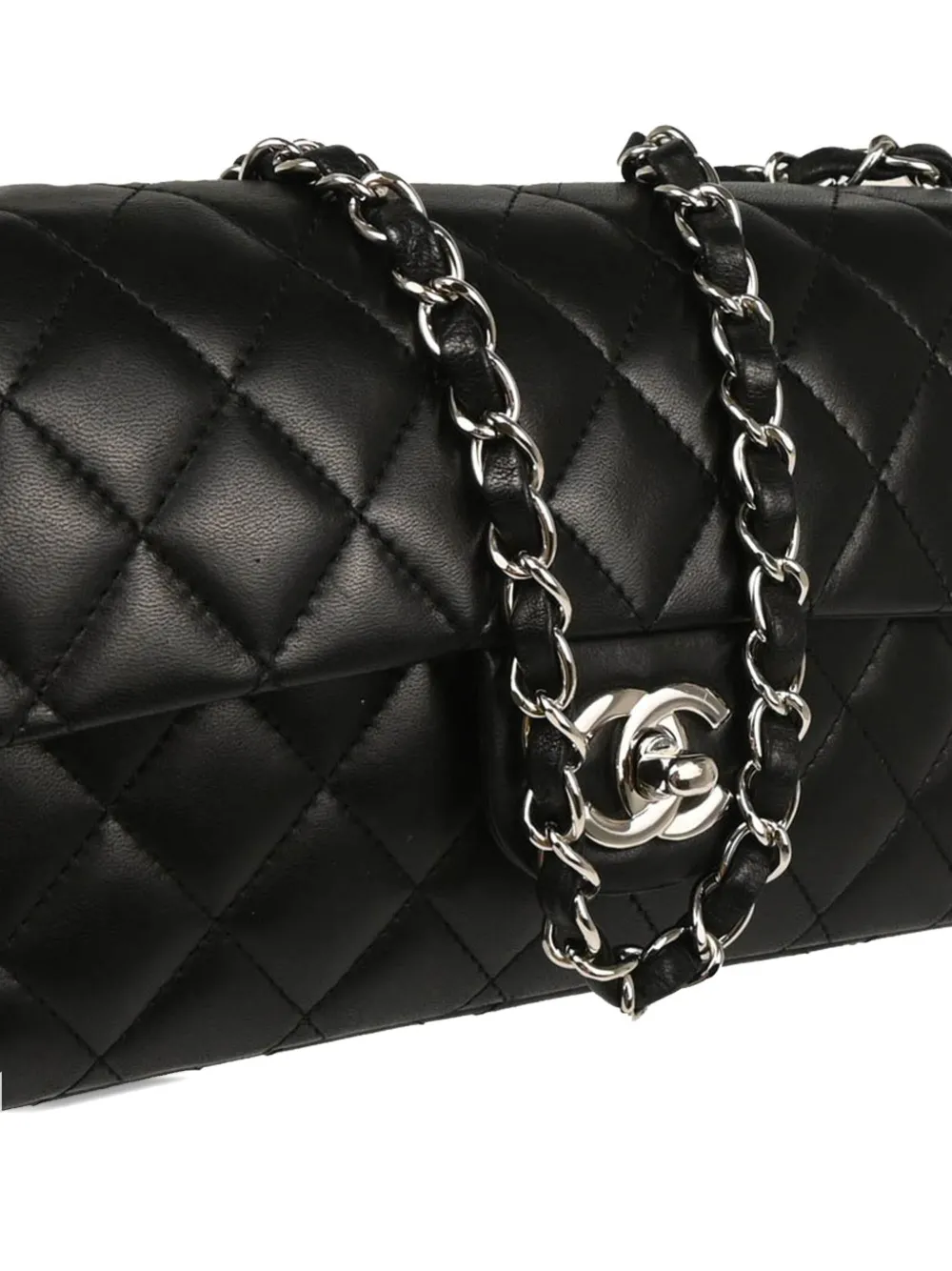Pre-owned Chanel 2006 East West Shoulder Bag In Black