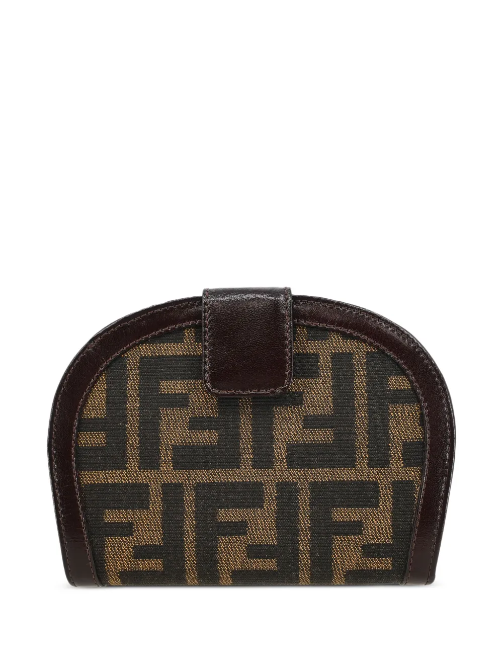 Fendi Pre-Owned 1990-2000s Zucca leather-trim wallet | Brown | Image 1