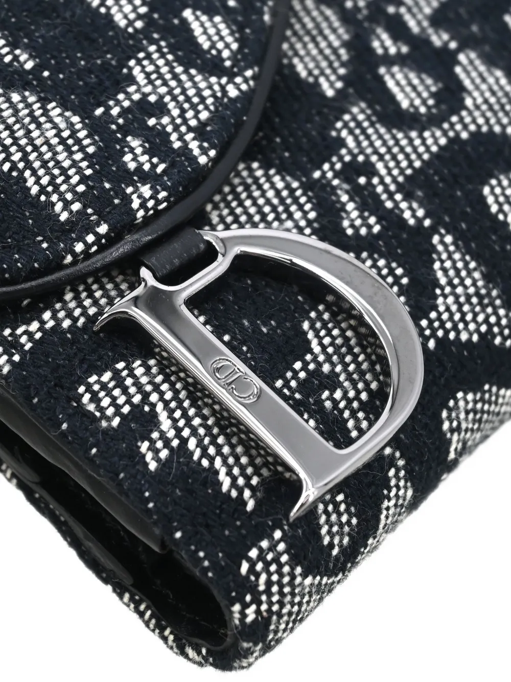 Pre-owned Dior 2003 Trotter Monogram-pattern Wallet In Black