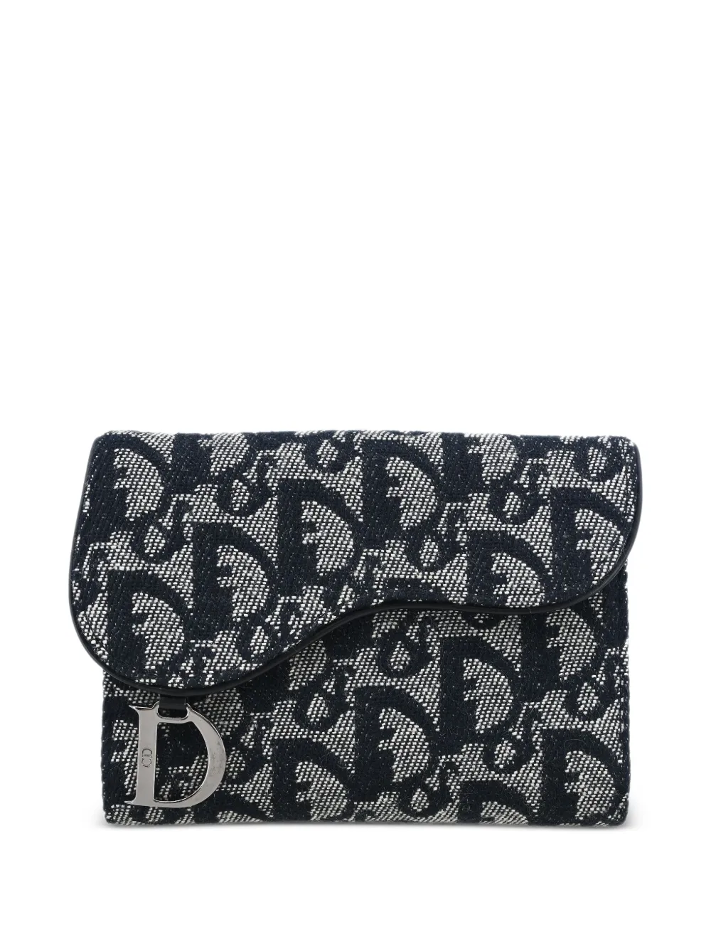 Pre-owned Dior 2003 Trotter Monogram-pattern Wallet In Black