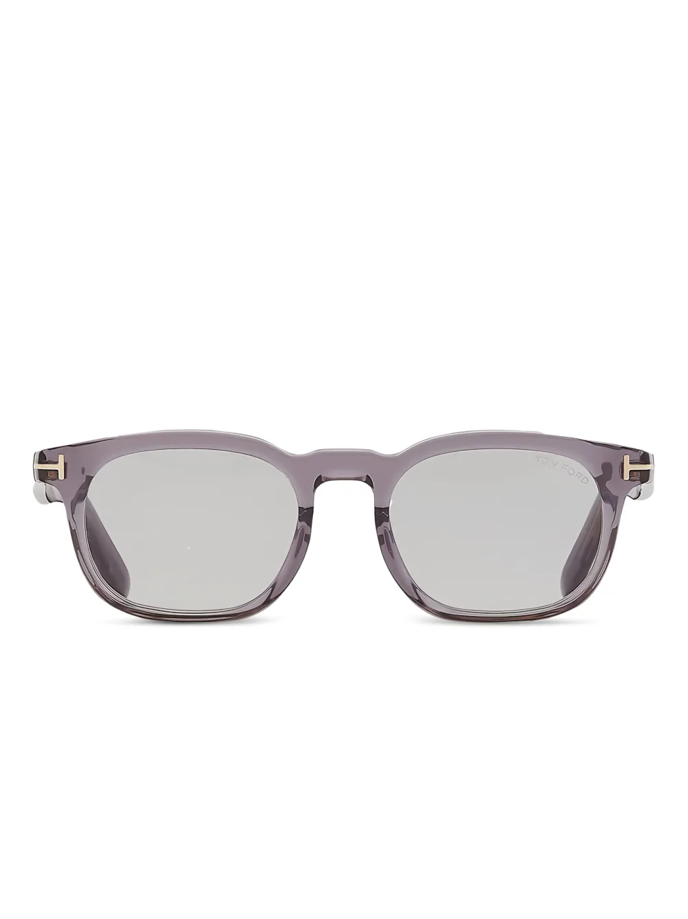 TOM FORD Zonnebril met vierkant montuur en T-vormig scharnierdetail Grijs